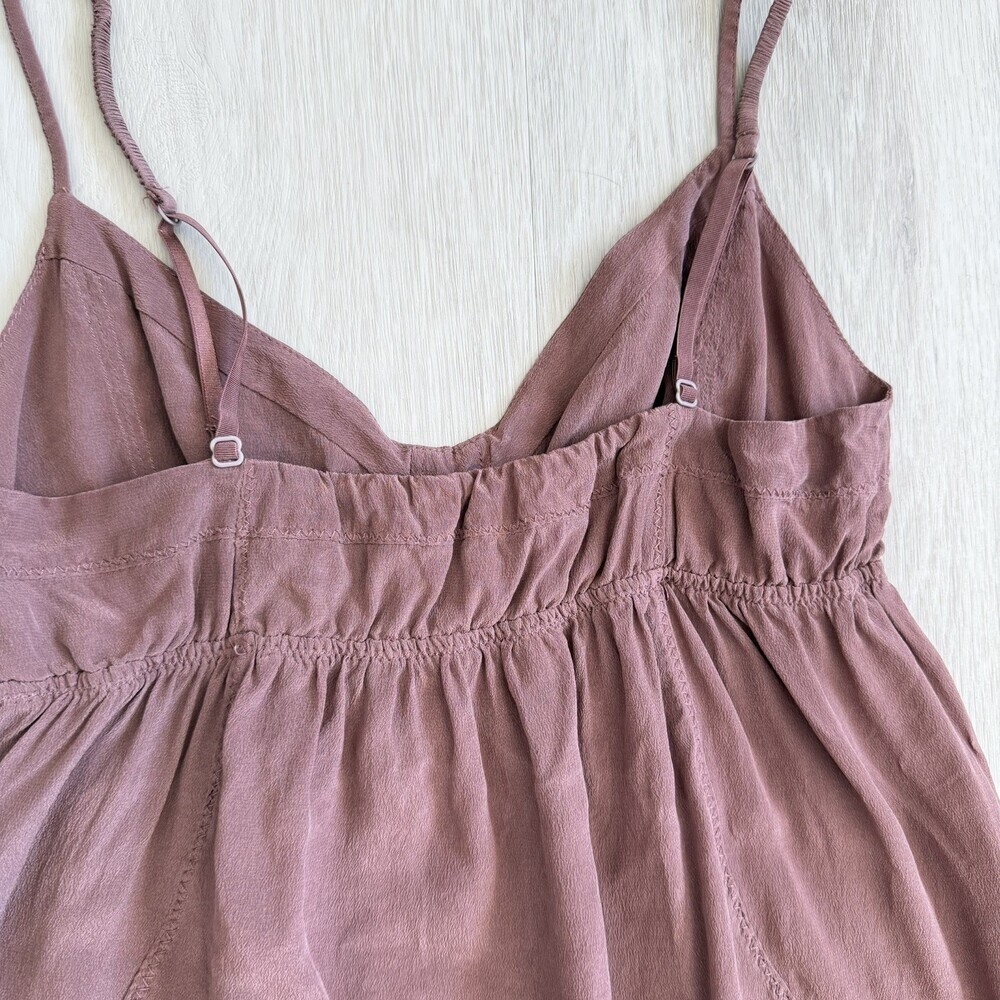 Wilfred Aritzia Camisole 100% Silk Lace Trim Top Mauve Pink XS Sleeveless GUC - Picture 11 of 15